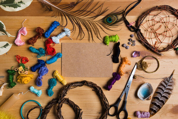 Creative person who engaged in the product table catchers dreams.