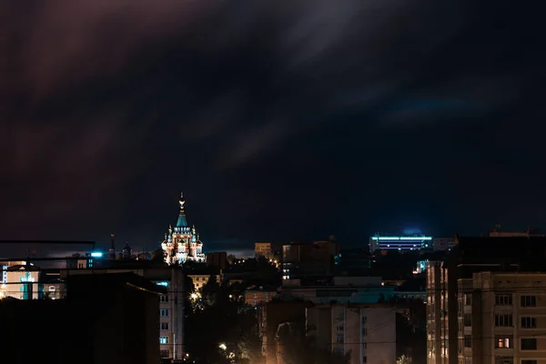 Ночной вид на город . — стоковое фото