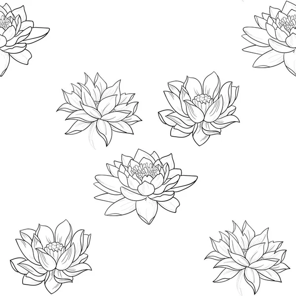 Sans couture beau motif de fleurs sur un fond blanc . — Image vectorielle