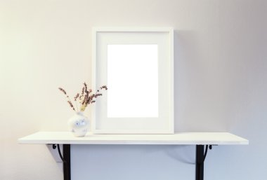 Boş beyaz bir çerçeve mockup