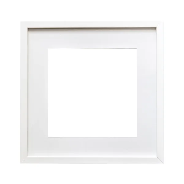 Isolierte weiße Rahmen-Attrappe — Stockfoto
