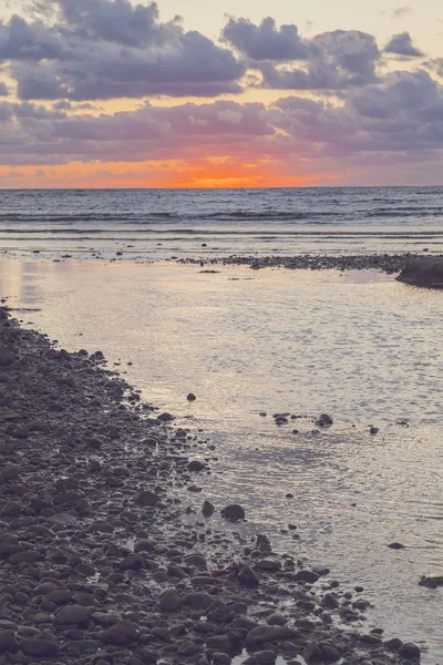 Hittarp stranden sunset — Stockfoto