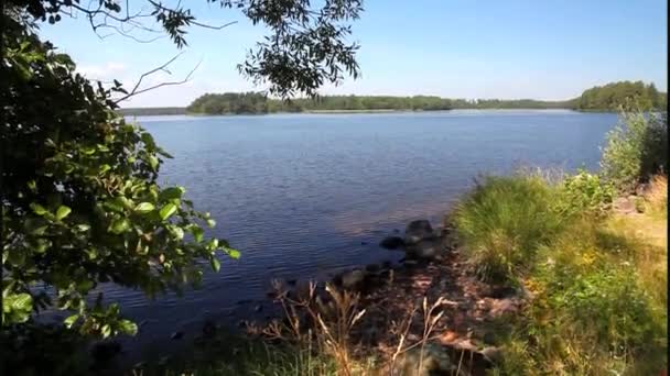 Lago Helgasjon Suécia — Vídeo de Stock