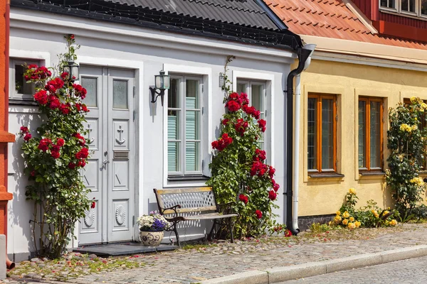 Kleine stad huizen — Stockfoto