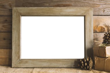Rustik Noel çerçeve mockup
