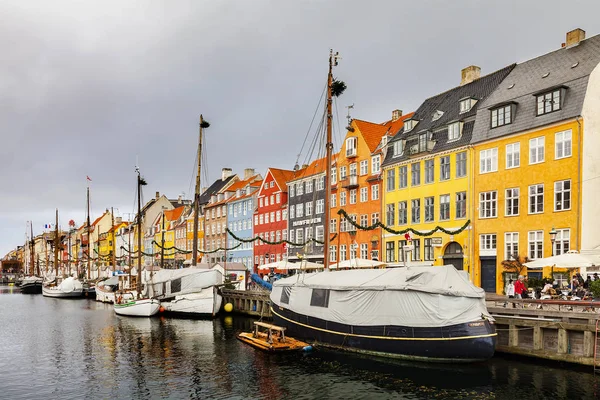 Porto di Nyhavn a Copenhagen — Foto Stock