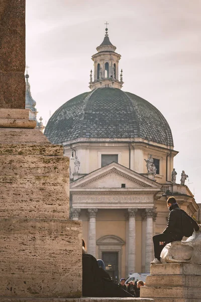 Piazza del popolo Ρώμη — Φωτογραφία Αρχείου