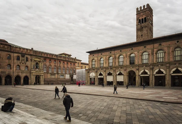 Piazza Maggiore'ye Bologna — Stok fotoğraf