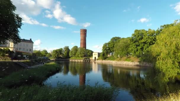 Torre de agua Kalamr puerta de la ciudad vieja — Vídeos de Stock