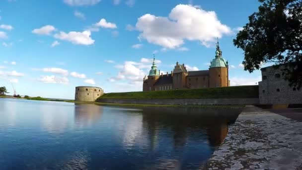 Kalmar Historisches Schloss im Zeitraffer — Stockvideo