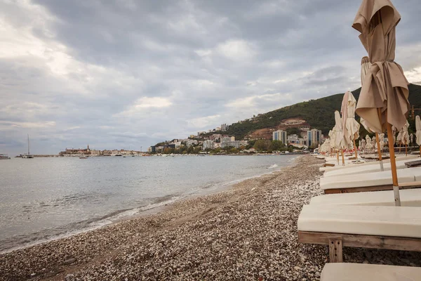 Budva playa montenegro — Foto de Stock