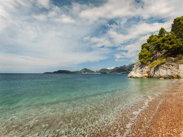 Tropisk strand vid Adriatiska havet — Stockfoto