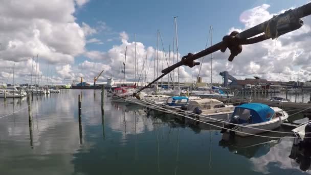 Båthamn Helsingborg Sverige — Stockvideo