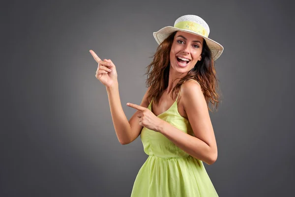 Young woman in a dress — Stock Photo, Image