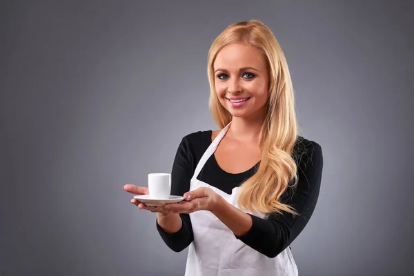 Young barista woman — Stock Photo, Image