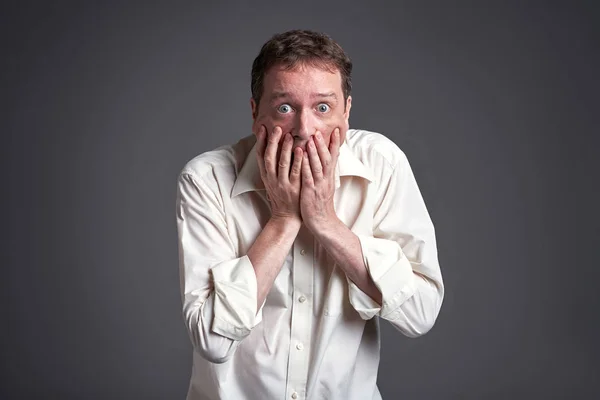 A Frightened man — Stock Photo, Image