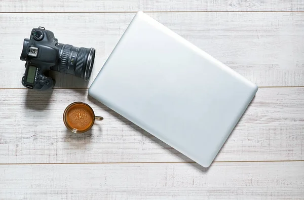 Tabletop of a photographer — Stock Photo, Image