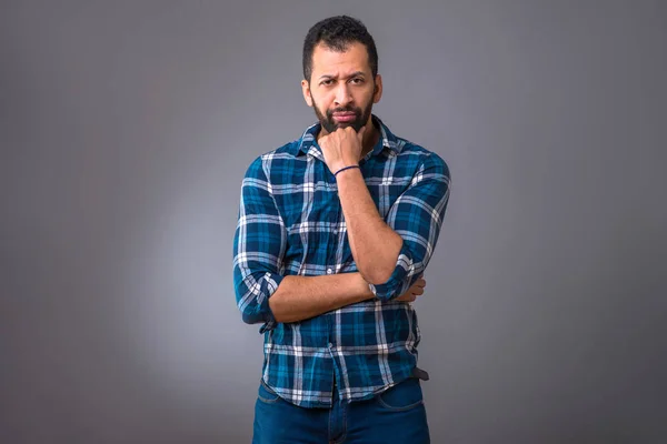 Young black man thinking — Stock Photo, Image