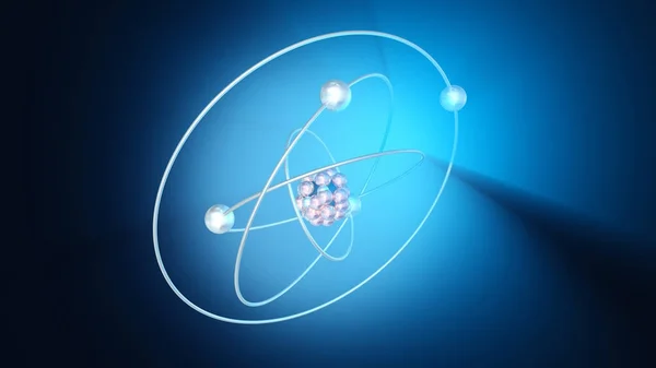 一个旋转的原子 — 图库照片