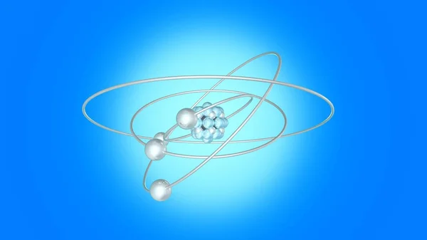 A spinning Atom — Stock Photo, Image