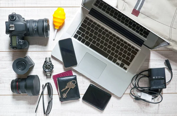 Tabletop of a photographer — Stock Photo, Image