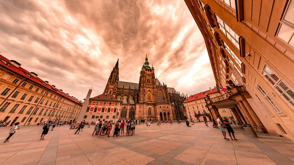Pohled na dvůr Pražského hradu — Stock fotografie