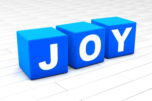 3D illustration of the word Joy — Stock Photo, Image