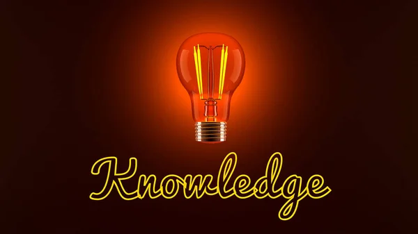 Light Bulb and Knowledge — Stock Photo, Image