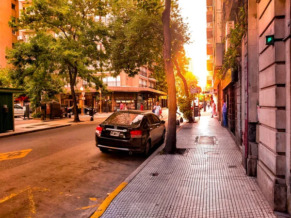 Buenos Aires Argentina Enero Vista Vida Cotidiana Una Pequeña Calle — Foto de Stock
