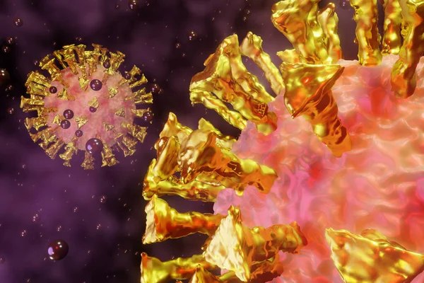 Coronavirus aka Covid-19 Virus visualisation — Stock fotografie