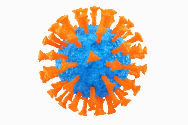 Coronavirus aka Covid-19 Visualização de vírus isolado no branco — Fotografia de Stock