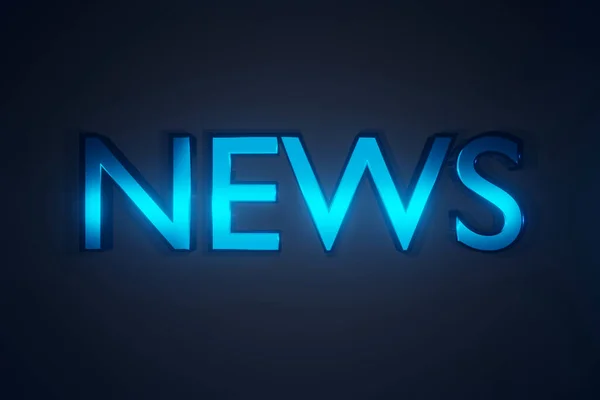 3D Illustratie van het woord Nieuws in metalen letters — Stockfoto