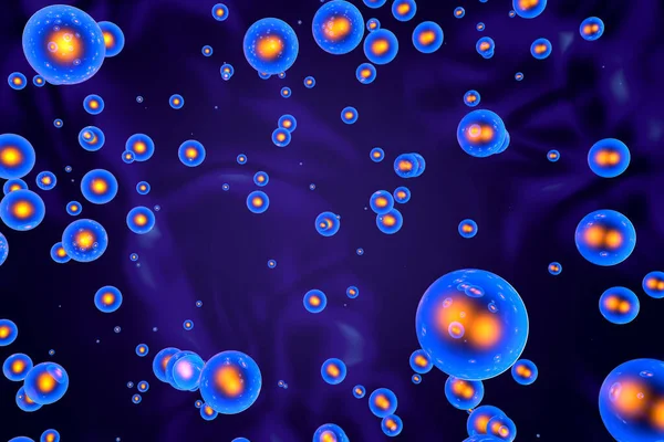 Particles floating in the quantum field — Stock Photo, Image