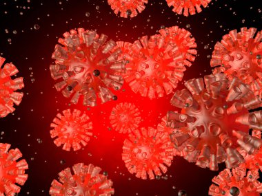 Coronavirus aka Covid-19 Virus visualisation. clipart