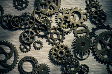 teknolojik altyapı ile metal Dişliler ve cogwheels