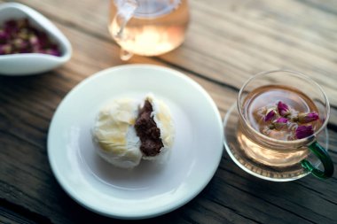 Yeşil fasulye pasta havzasında