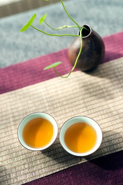 Čínský čajový obřad uvnitř — Stock fotografie