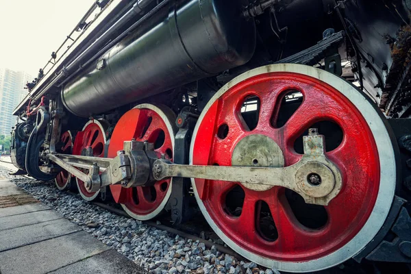 The old locomotive in the exhibition