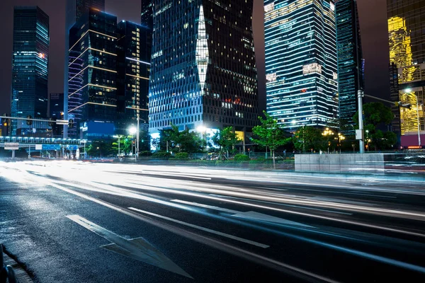 Light trails at hight — Stock Photo, Image