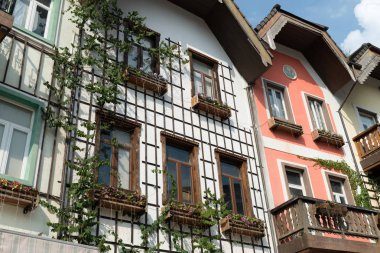 Hallstatt geleneksel ahşap evler