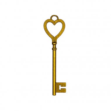 anahtar beyaz arkaplanda izole edildi