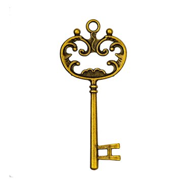 anahtar beyaz arkaplanda izole edildi