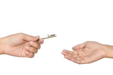 anahtar beyaz arkaplanda izole edildi