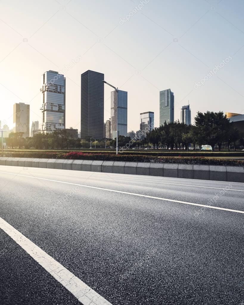 empty asphalt road