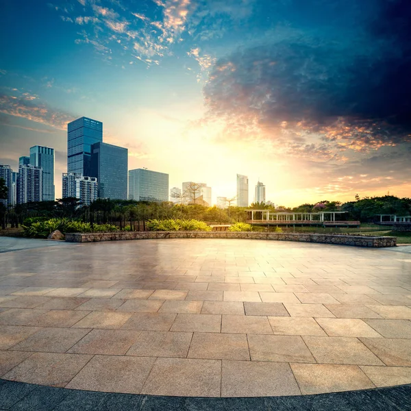 Empty brick road — Stock Photo, Image