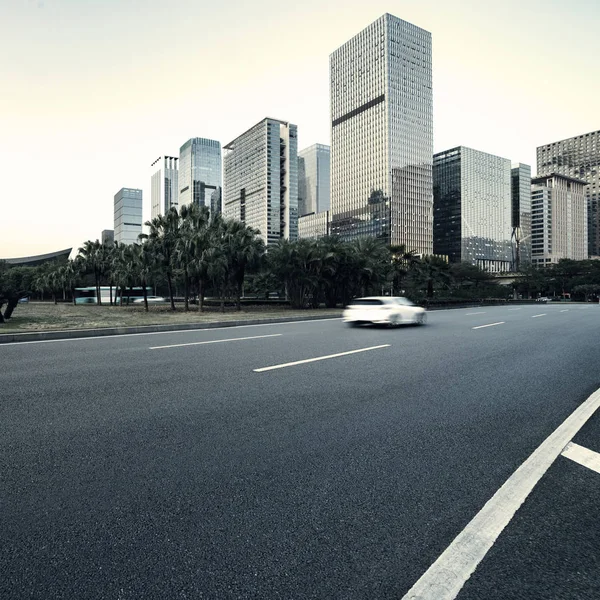 Asphalt pavement urban road — Stock Photo, Image