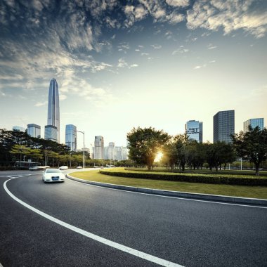 Kentsel yol kaldırım asfalt