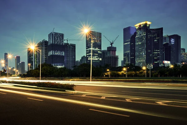 Light trails at night — Stock Photo, Image