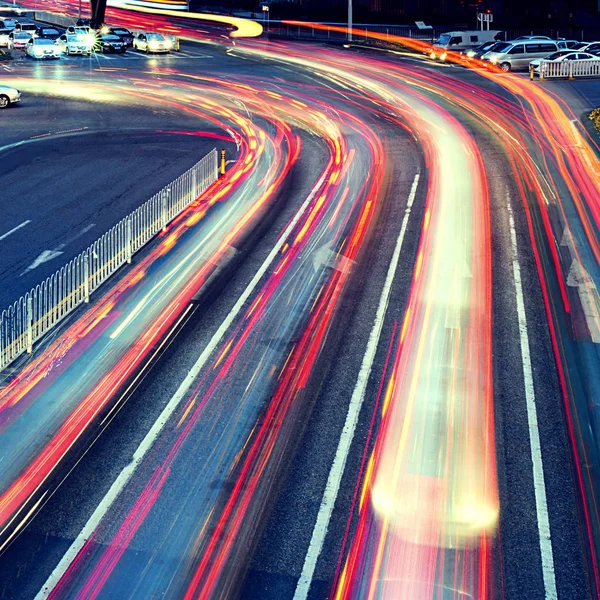 Guangzhou traffic at night — Stock Photo, Image