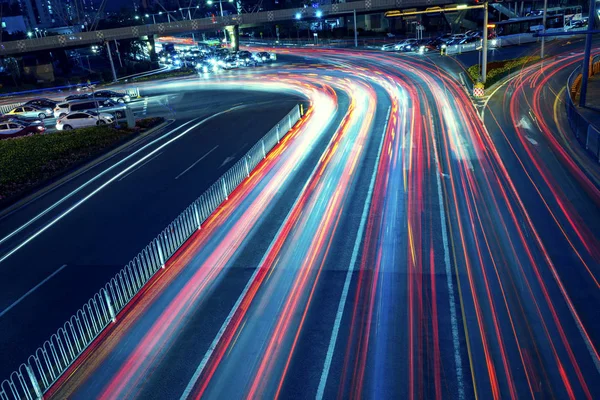 Busy traffic in city — Stock Photo, Image